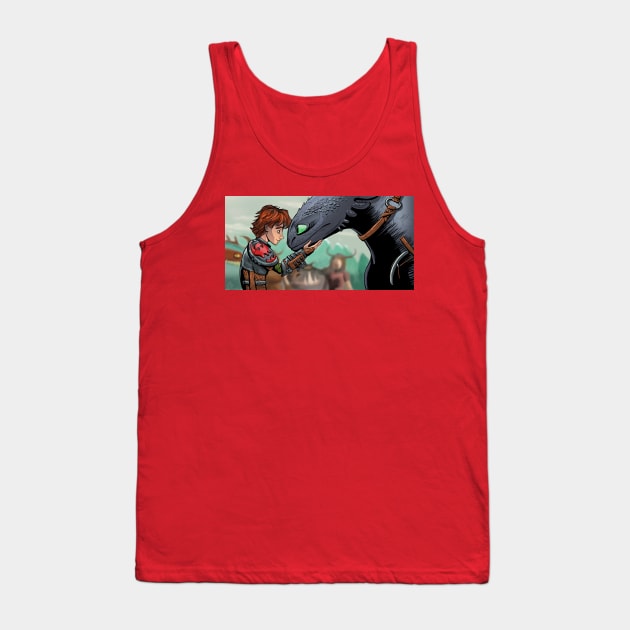 Hiccup and Toothless Friendship Tank Top by inhonoredglory